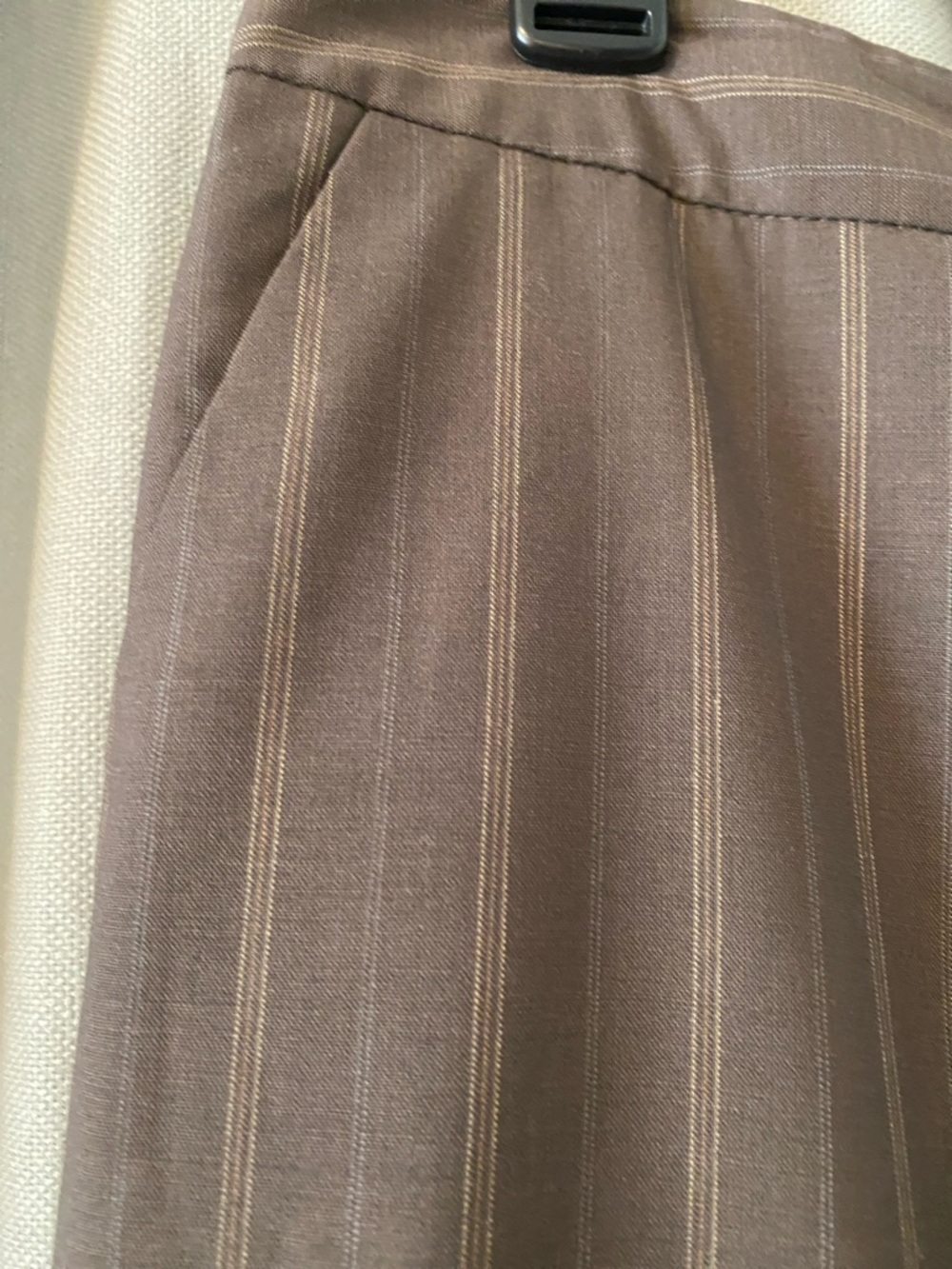 Banana Republic Brown Pinstripe Wide-Leg Trousers, Women’s Size 8 Short - Picture 3 of 13